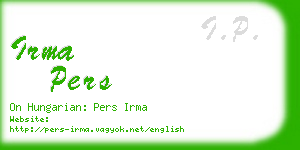 irma pers business card